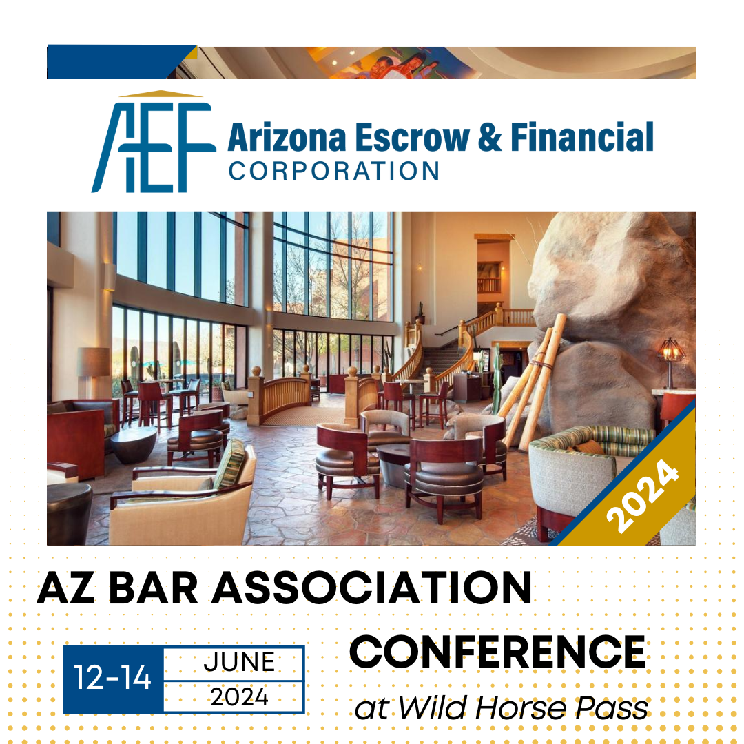 Graphic with AEF logo promoting AZ Bar Association 2024 Conference