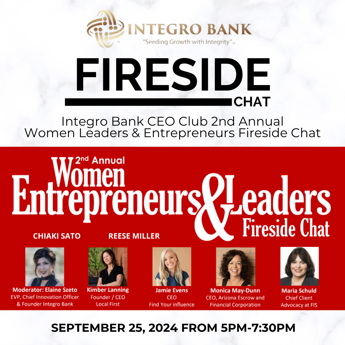 AEF Integro 2nd Annual Women Entrepreneurs & Leaders Fireside Chat