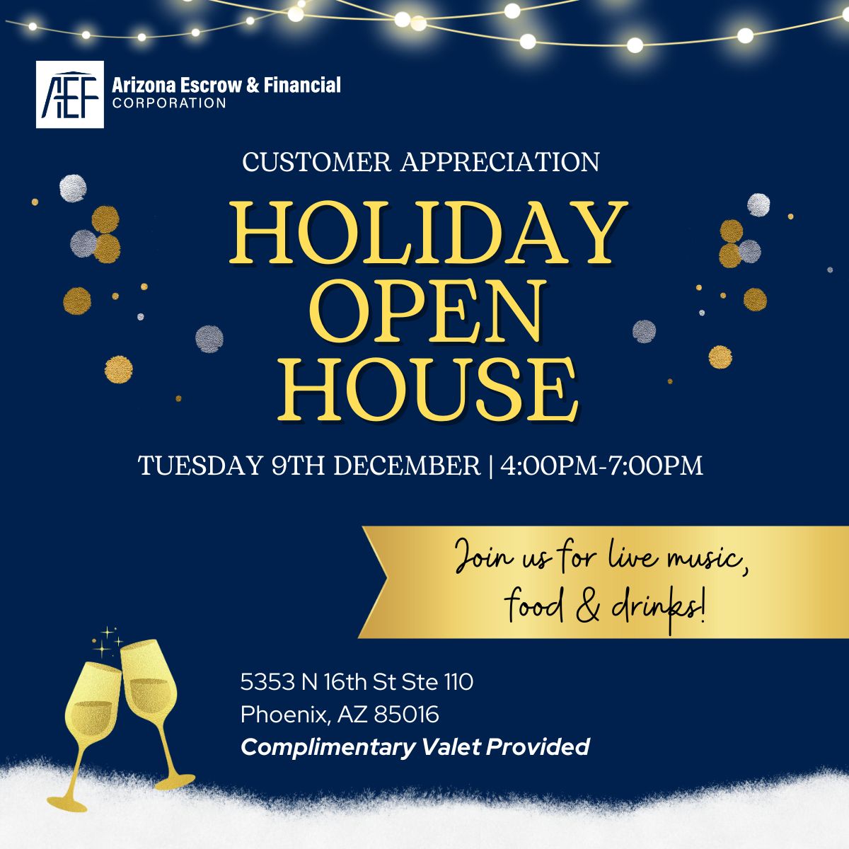 Arizona Escrow 2025 Open House graphic